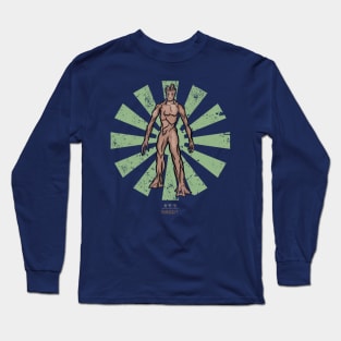Groot Retro Japanese Guardians Of The Galaxy Long Sleeve T-Shirt